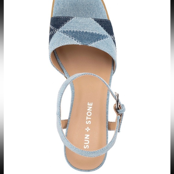 Sun & Stone color block denim sandals 8.5 - Picture 4 of 12